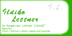 ildiko lettner business card